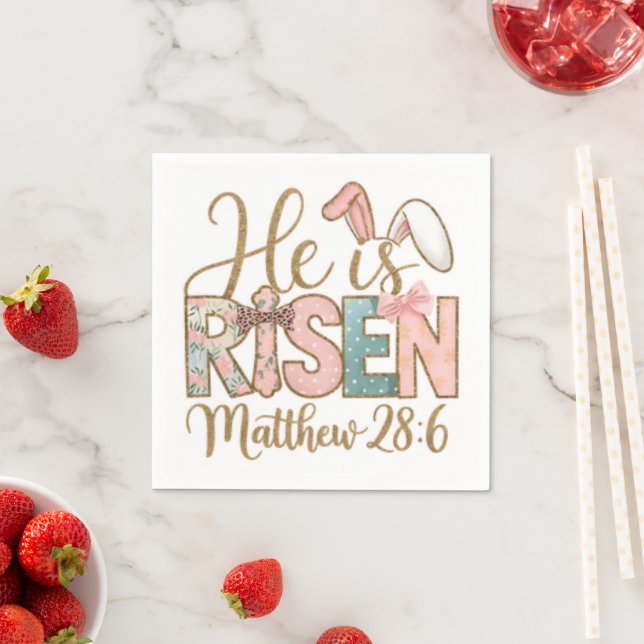 Er ist Risen Pastel Oaster Serviette (Beispiel)