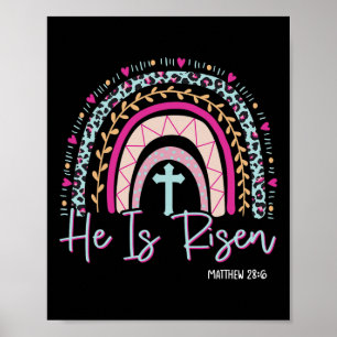 Er ist Risen Rainbow Leopard Happy Ostertag Chris Poster