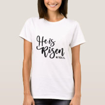 Er ist Risen Women's T-Shirt T - Shirt Black & Whi