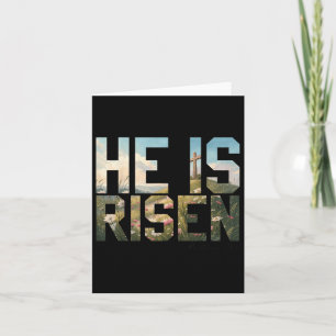 Er ist riskiert Wildblume kreuzen Jesus Christlich Karte