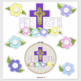 Er ist riss Stickerei Hoop Felt Stil Ostern Niedli Aufkleber