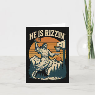 Er ist Riszin Christlichen Osterglauben Jesus Ba Karte