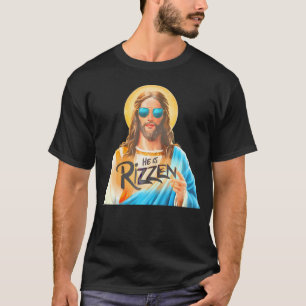 Er ist Rizzen Jesus hat Rizzen Christliche religiö T-Shirt