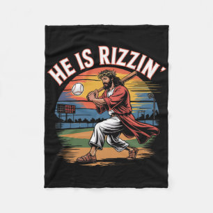 Er ist Rizzen OsterJesus Rette Shirt Religiöse Ch Fleecedecke