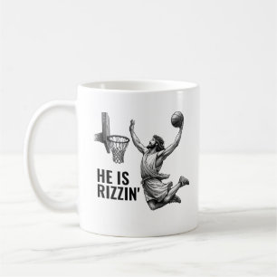 Er ist Rizzin - Basketball Jesus Lustiger Jesus Me Kaffeetasse
