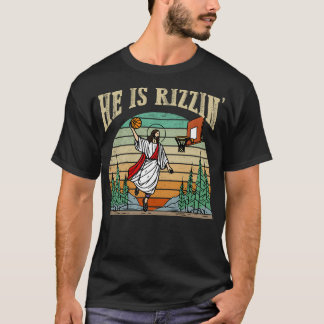 Er ist Rizzin Basketball Retro Christlich T-Shirt