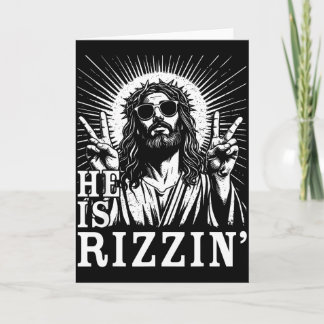 Er ist Rizzin Christian Cross Jesus Bibelvers Hap Karte
