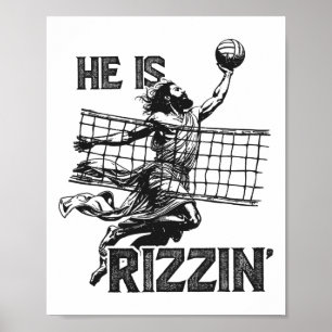 Er ist Rizzin Funny Jesus, der Volleyball-Spieler Poster