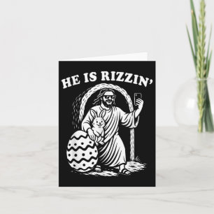 Er ist Rizzin Funny Rizz Ostern Christlich Ostern Karte