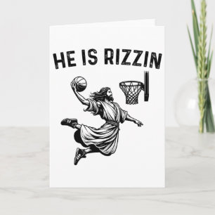 Er ist Rizzin Jesus Bysketbyll Christlich Religiös Karte