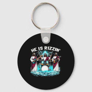 Er ist Rizzin' Jesus hat Rizzen Lustiger Christlic Schlüsselanhänger