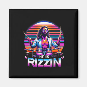 Er ist Rizzin' Jesus hat Rizzen Lustiges Ostern Ch Magnet