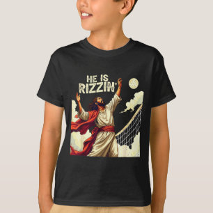 Er ist Rizzin Jesus Meme Zitat T-Shirt Lustig Voll