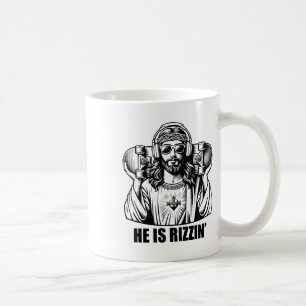 Er ist Rizzin Jesus Skateboard Oster Religiöse Ris Kaffeetasse