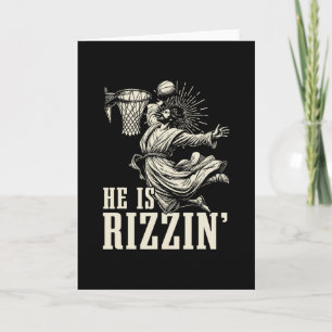 Er ist rizzin lustig Jesus Sketll Ostern christlic Karte