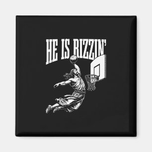 Er ist Rizzin lustiger Jesus Sketll Meme Ostern Ch Magnet