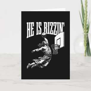 Er ist Rizzin lustiger Oster-Rizz-Meme-Sketll  Karte