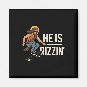 Er ist Rizzin Meme Skater Jesus, Lustiger Christ S Magnet