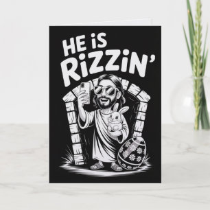 Er ist Rizzin' Ostern Grußkarte Gen Z Christliches Karte