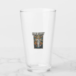 Er ist Rizzin Vintage Ostern Buntglas-Shirt De Glas