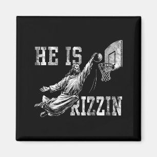 Er ist witzig christlicher Basketball-Meme Ostern Magnet