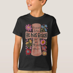 Er ist zu Christlichen Ostern Boho Floral T-Shirt