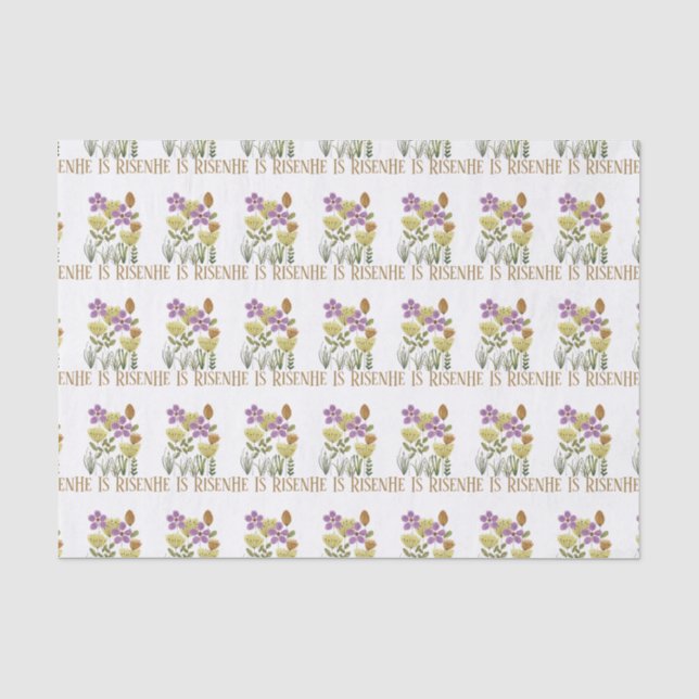 Er ist zu Ostern floral Seidenpapier (Vorderseite)