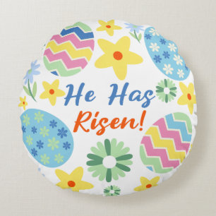 Er ist zu Ostern gegangen Rundes Kissen