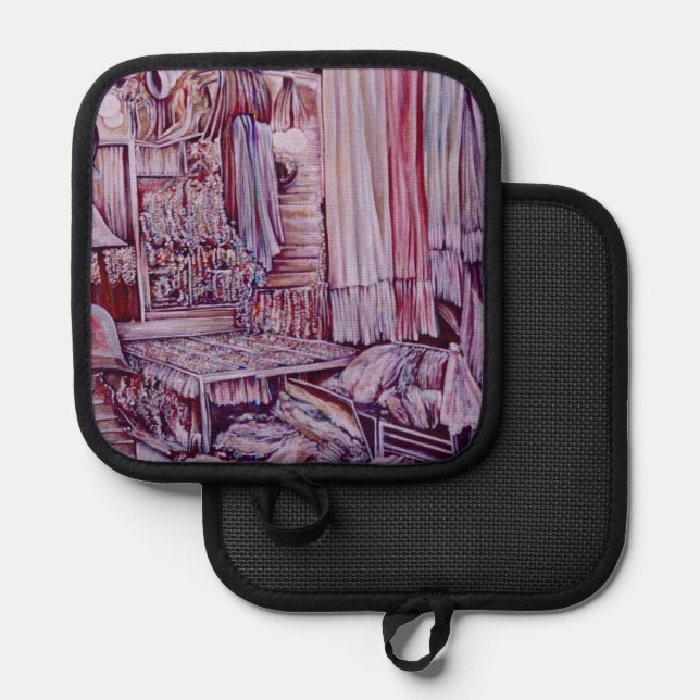 Er kann aus mir ein Wohnzimmer machen Topflappen (Vorderseite/Rückseite)