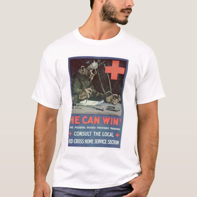Er kann gewinnen! (US00233) T-Shirt (Vorderseite)