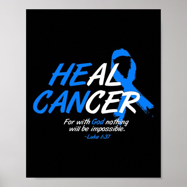 Er kann Krebs Alopezie Awareness Month Geschenk B Poster (Vorne)