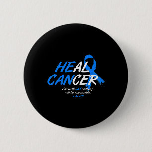 Er kann Krebs Ataxie Awareness Month Geschenk Blu Button