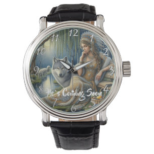 ER KOMMT BALD alter Baum   Armbanduhr