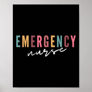 Er Krankenpflege im Notfall Krankenschwester Schul Poster