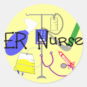 Er-Krankenschwester-Ausrüstungs-Entwurf Runder Aufkleber