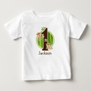 ęr La jungle d'anniversaire Monkeys le T-shirt