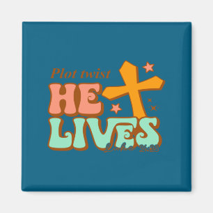 Er lebt Kreuz Frohe Ostern Ostern Magnet
