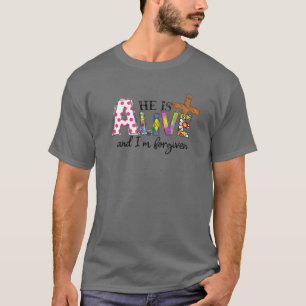 Er lebt und mir wird Christliches Osterfest verzie T-Shirt