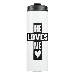 Er Liebe mir Liebe wie Jesus Zitate Gospel Grafik Thermosbecher