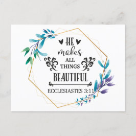 Er macht alles schön postkarte