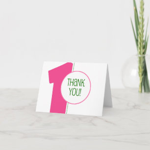 Ęr Merci moderne d'anniversaire Note-Rose/vert