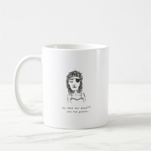 er mochte sie trotz der Eyepatch-Tasse Kaffeetasse