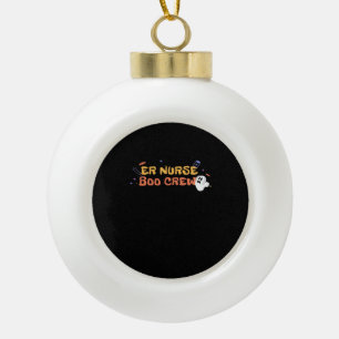 ER Nurse Boo Crew Emergency Room Nurbreak Hallowee Keramik Kugel-Ornament