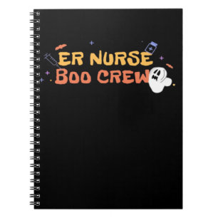 ER Nurse Boo Crew Emergency Room Nurbreak Hallowee Notizblock