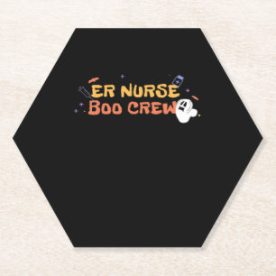ER Nurse Boo Crew Emergency Room Nurbreak Hallowee Untersetzer