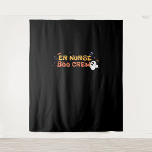 ER Nurse Boo Crew Emergency Room Nurbreak Hallowee Wandteppich