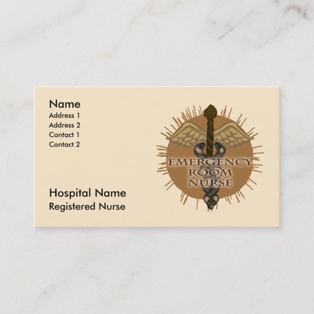 ER Nurse Caduceus Terminkarte (Vorderseite)
