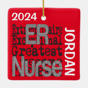 ER Nurse Extraordinaire CUSTOM Keramikornament
