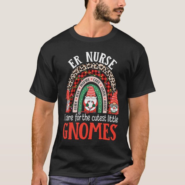 ER Nurse Gnomes Weihnachts-Notkrankenkurse T-Shirt (Vorderseite)
