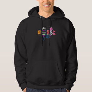 Er Nurse Kariert Egg Bunny Liebe Stethoscope Rn Nu Hoodie